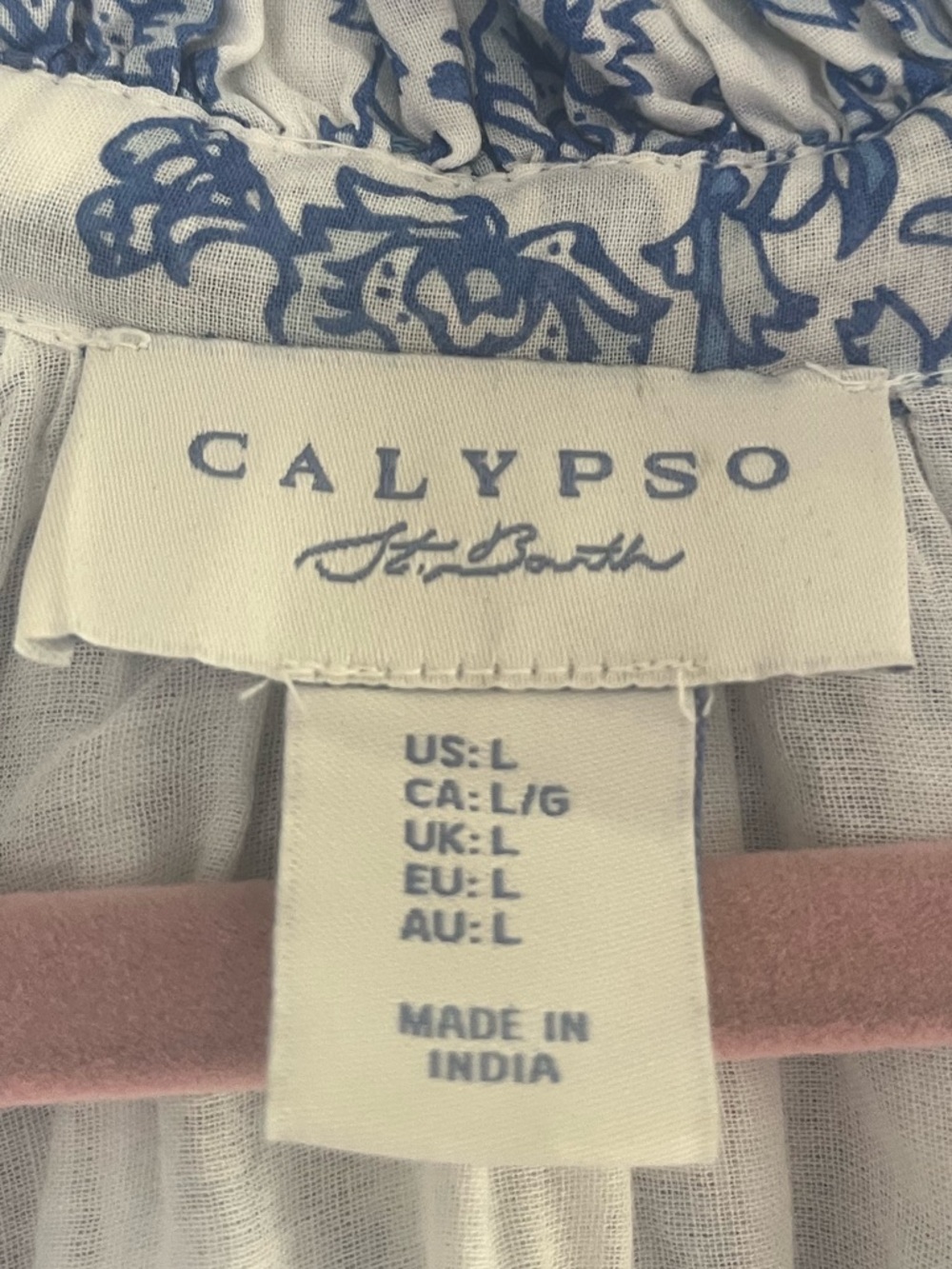 Calypso St. Barth Blue and White Floral Tiered Fully Lined Maxi Dress NWOT - Picture 2 of 11